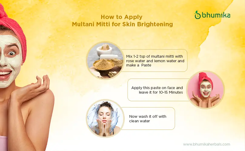 how to apply multani mitti face pack