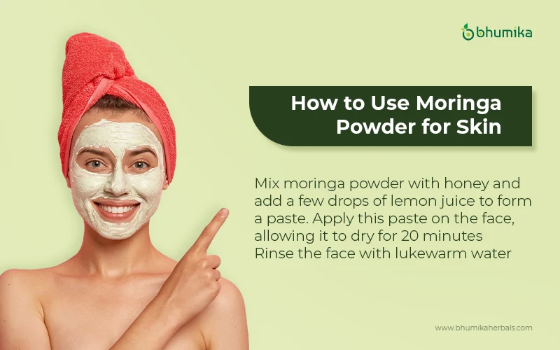 moringa powder uses for skin