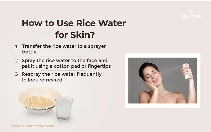 how to use rice water for face