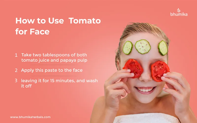 how to use tomato for skin