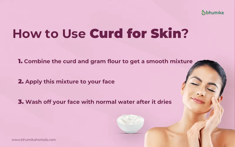 how to use curd for skin