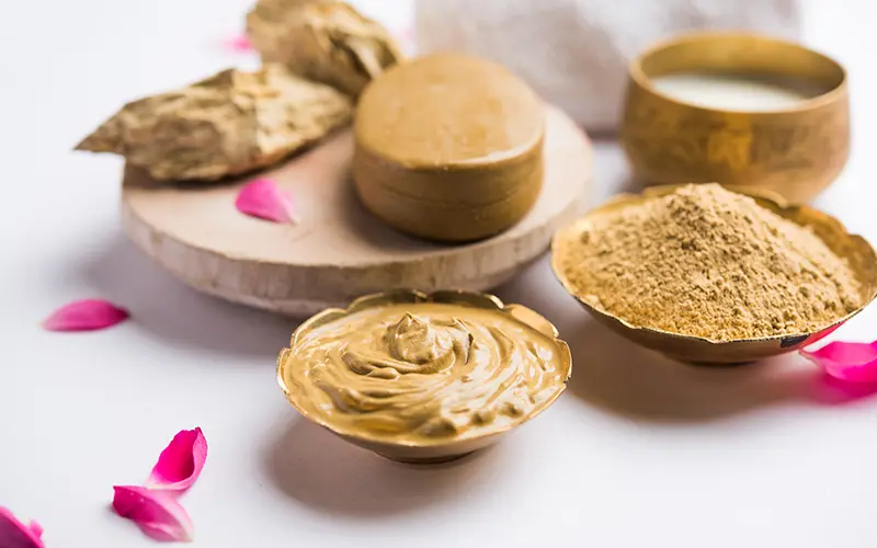 multani mitti and rose water face pack