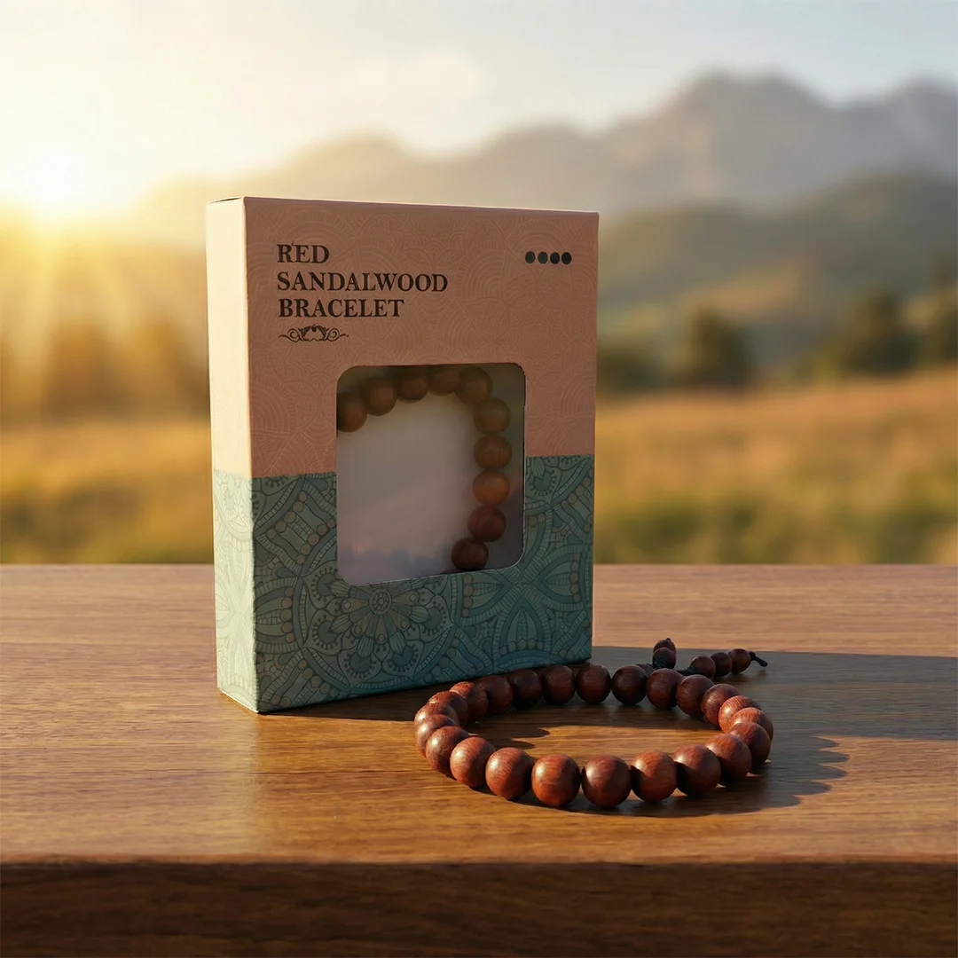 Red Sandalwood Bracelet – Rakta Chandan 8MM Spiritual Wristwear