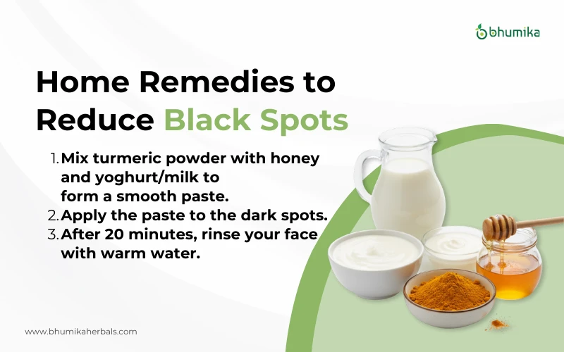 home remedies to reduce black spot on face