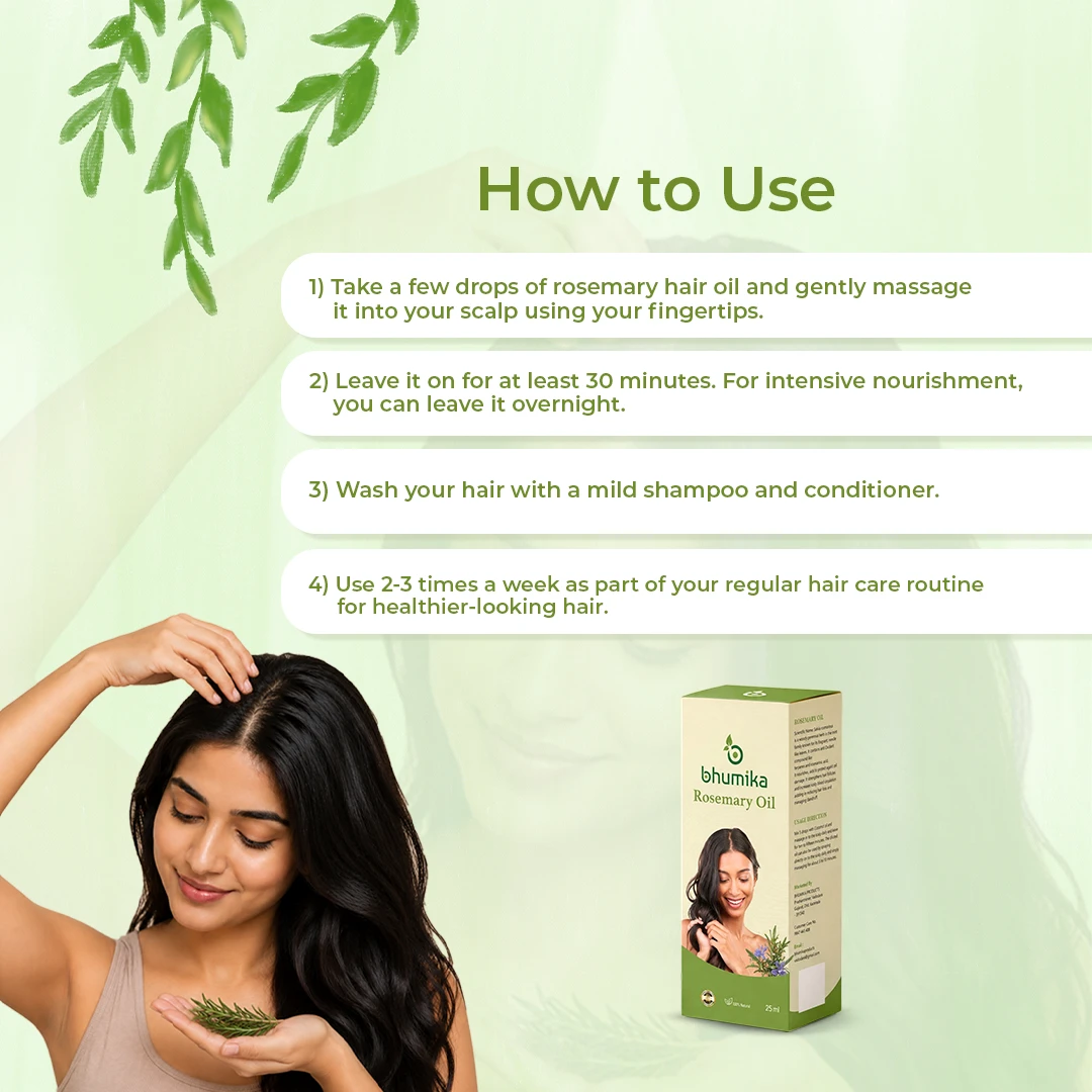 Rosemary Oil - 25ml Pure Ayurvedic Hair and Scalp Oil